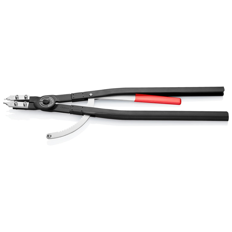 Alicate para arandelas interiores KNIPEX 44 10 J5 de 570mm con puntas rectas y mecanismo de cierre.