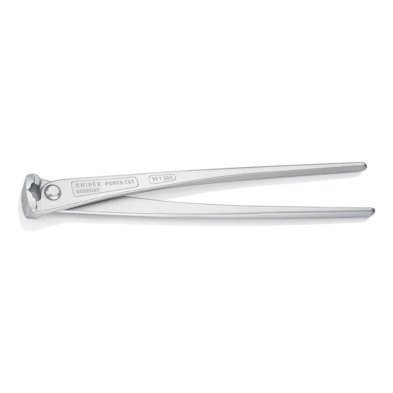 Tenaza rusa de fuerza KNIPEX 99 14 300 de 300mm en acero cincado brillante para ferralla y corte de alambre.