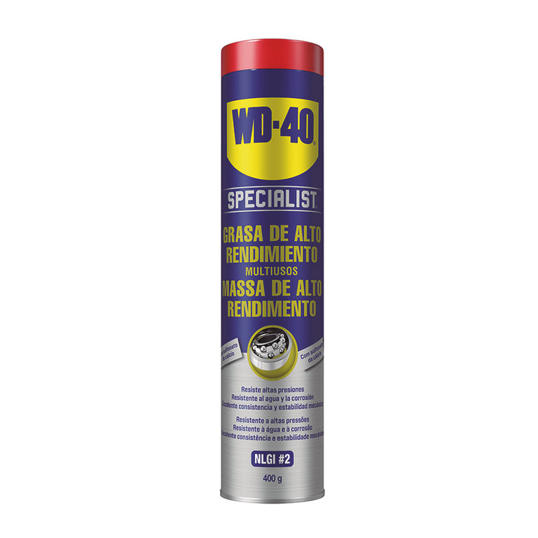 Cartucho de grasa de alto rendimiento WD-40 Specialist 400g para uso industrial y profesional.