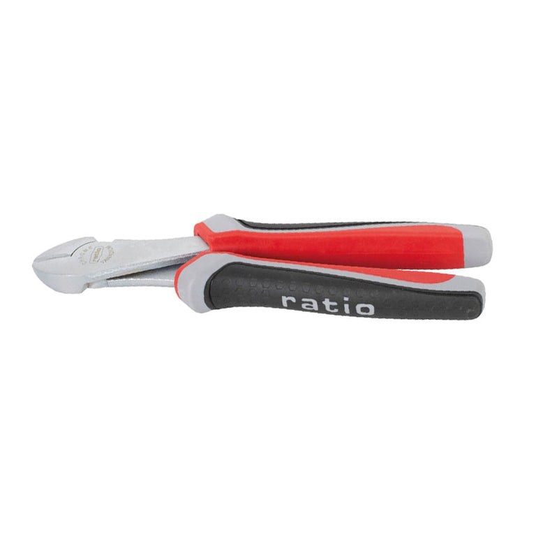 Alicate de corte diagonal reforzado RATIO Serie 6000 con mango trimaterial ergonómico