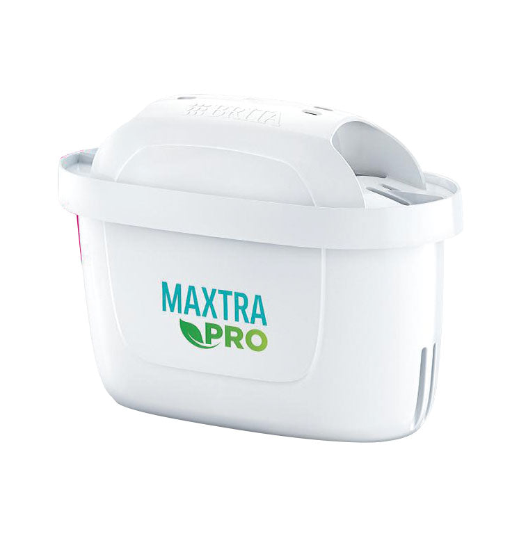 Detalle de filtro BRITA Maxtra Pro blanco con tecnología de microflujo