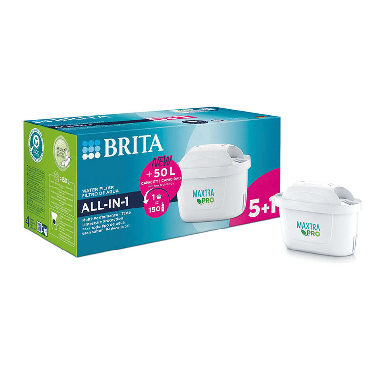 Pack ahorro de 6 filtros BRITA Maxtra Pro All-in-1 para 6 meses