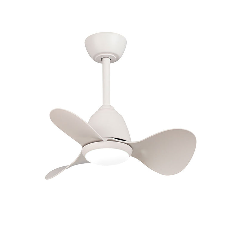 Ventilador de techo Habitex blanco minimalista con plafón LED circular