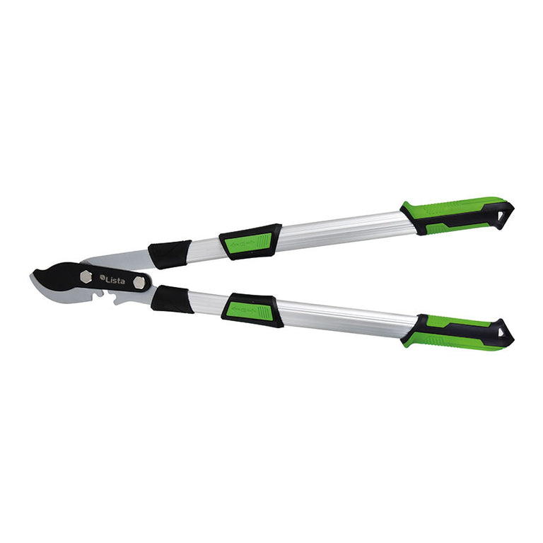 Tijera podadora telescópica LISTA ForceGear con brazos de aluminio y cuchilla bypass negra