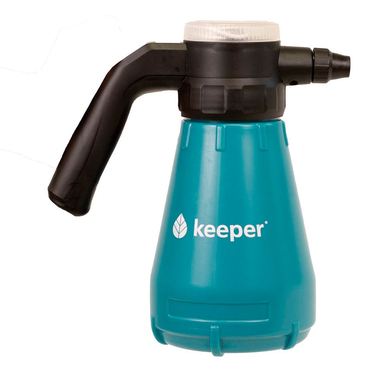 Pulverizador eléctrico Keeper Forest 2 de 1,5 litros color verde con mango ergonómico y boquilla regulable