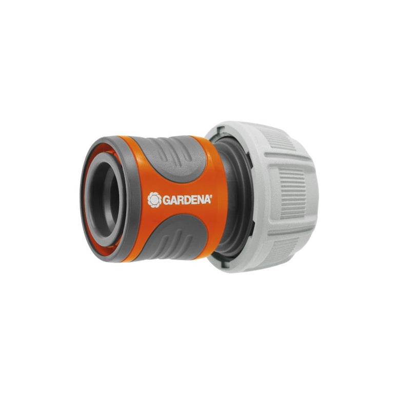 Conector rápido GARDENA estándar para manguera de jardín, diseño naranja y gris