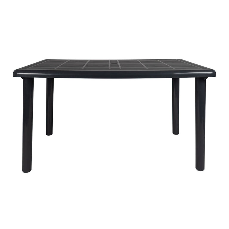 Mesa de exterior RESOL Olot gris volcánico con detalle de tablero texturizado