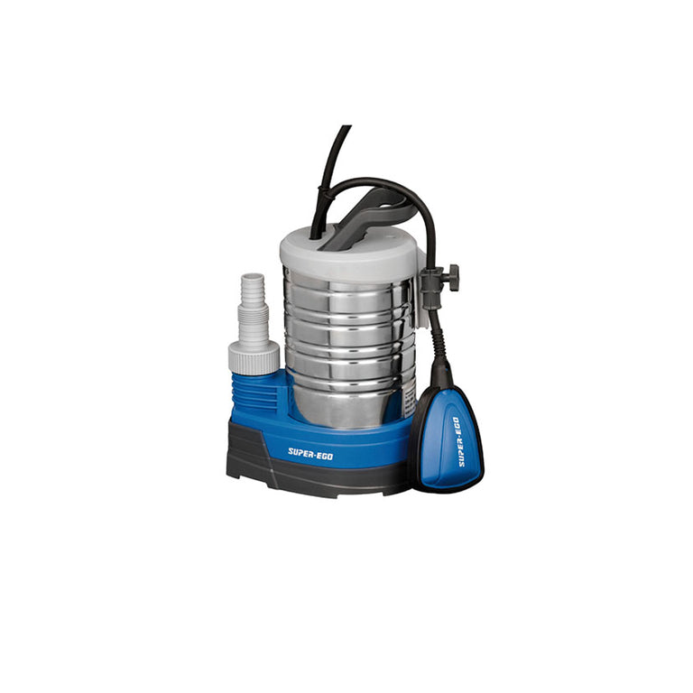 Bomba sumergible de acero inoxidable SUPER-EGO BLS-110i con flotador azul para aguas limpias