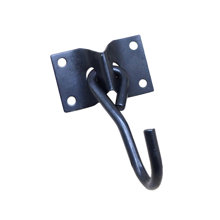 Gancho para hamaca MACFER 39100 con placa de 4 agujeros en acabado negro