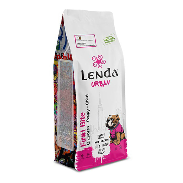 Saco de pienso Lenda Urban Puppy First Bite para cachorros de razas pequeñas y medianas