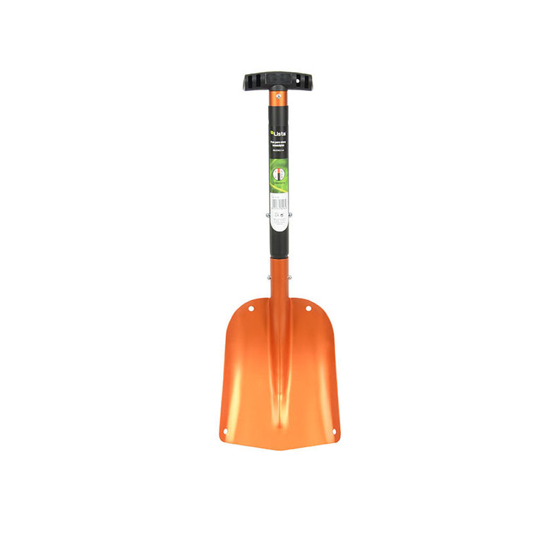 Pala de nieve compacta LISTA con cabezal de aluminio y mango telescópico ajustable