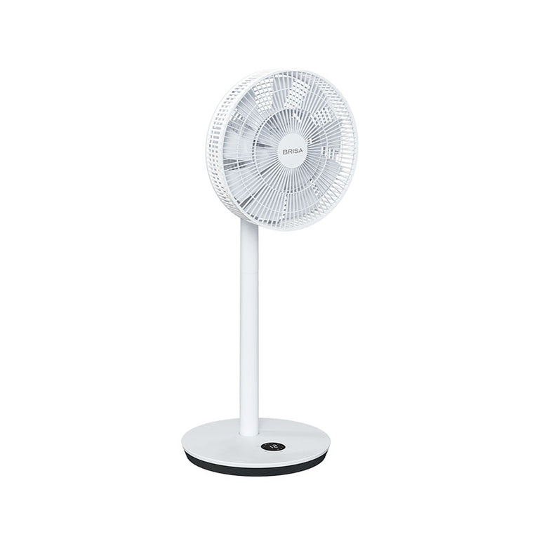 Ventilador de pie FACULA Brisa 3D con mástil extensible y diseño minimalista blanco