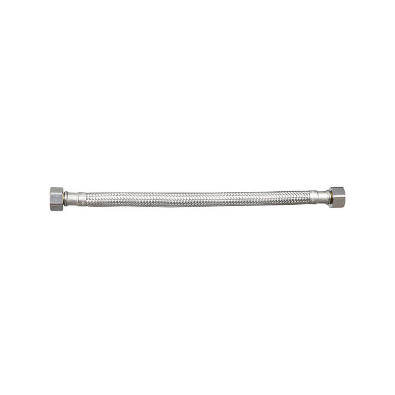 Latiguillo flexible HABITEX DN8 con conexiones hembra-hembra en acero inoxidable