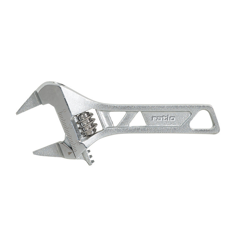 Llave ajustable RATIO Compact 6092 de acero cromo-vanadio con escala milimétrica y mango calado.