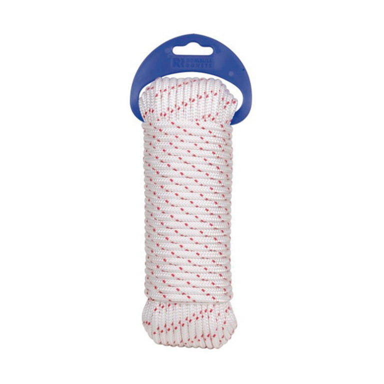 Cuerda de arranque Rombull 4mm x 25m en formato madeja con soporte azul para colgar