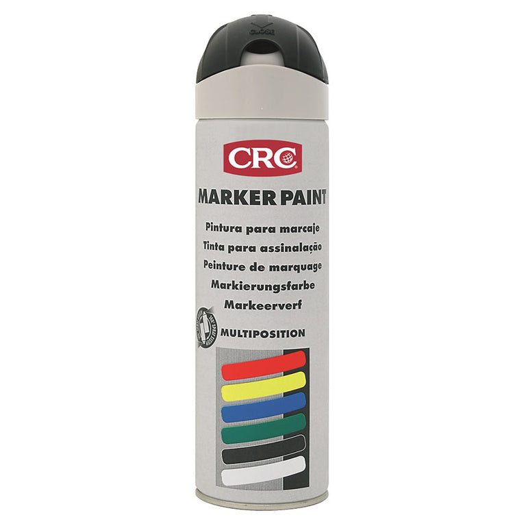 Bote de pintura topográfica CRC Markerpaint negro para señalización profesional en obra