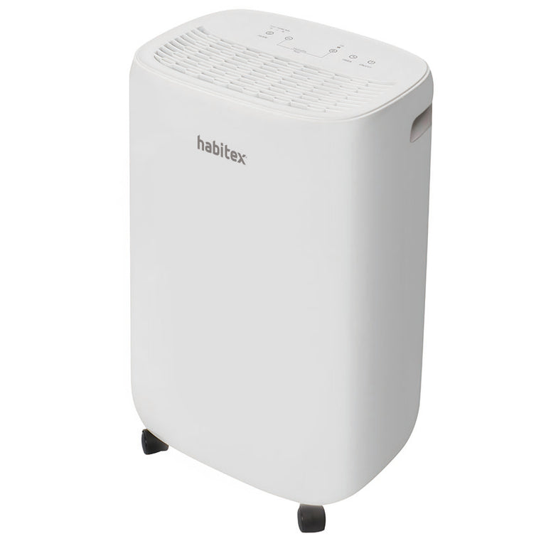 Deshumidificador Habitex H10001 blanco con ruedas y panel de control superior táctil