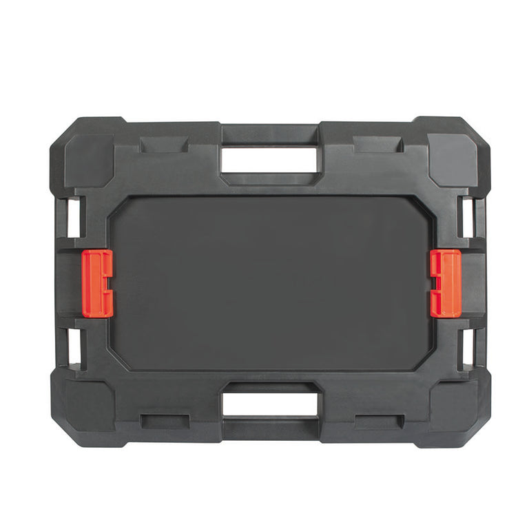 Vista inferior de la base RATIO 7710H con sistema de anclaje automático y estructura de polipropileno resistente.