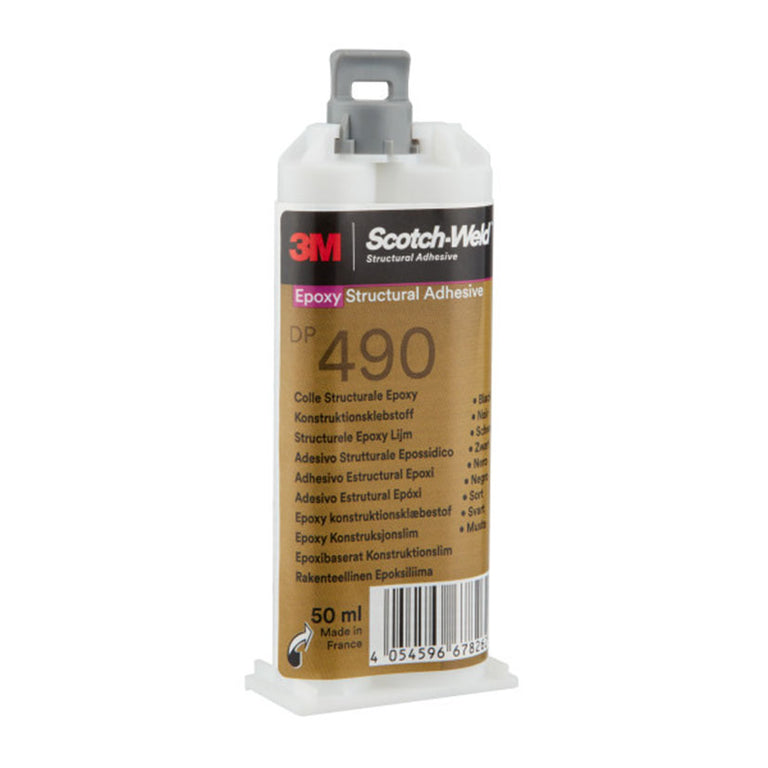 Cartucho de adhesivo epoxi estructural 3M Scotch-Weld DP-490 negro de 50ml para aplicaciones industriales
