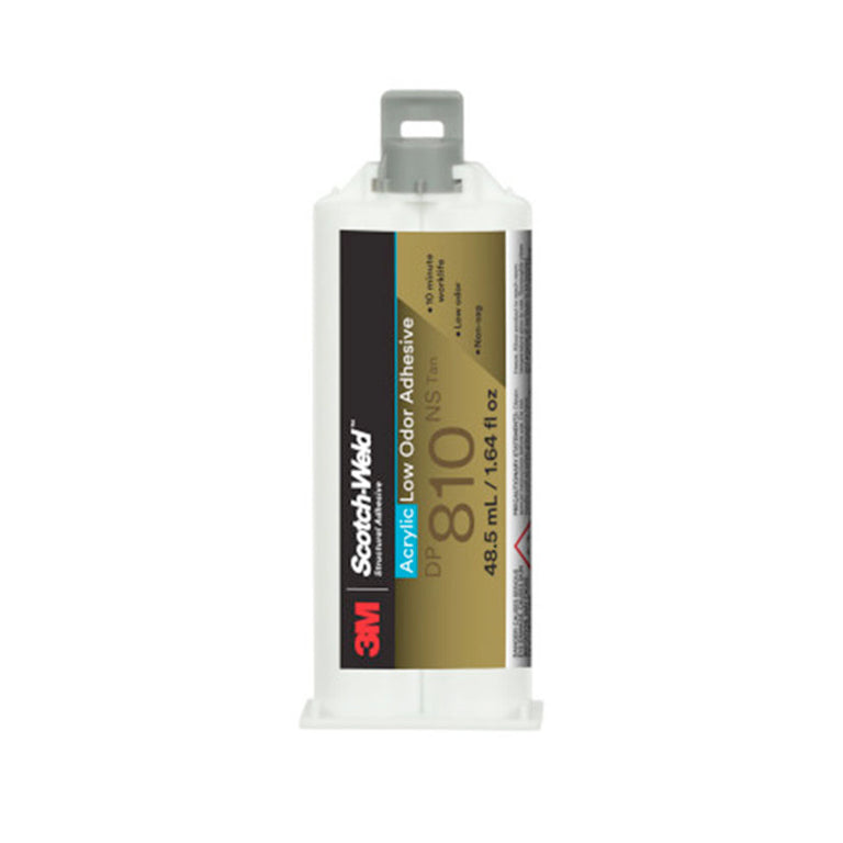 Cartucho de adhesivo acrílico 3M Scotch-Weld DP810 de 48.5 ml color marrón claro de bajo olor