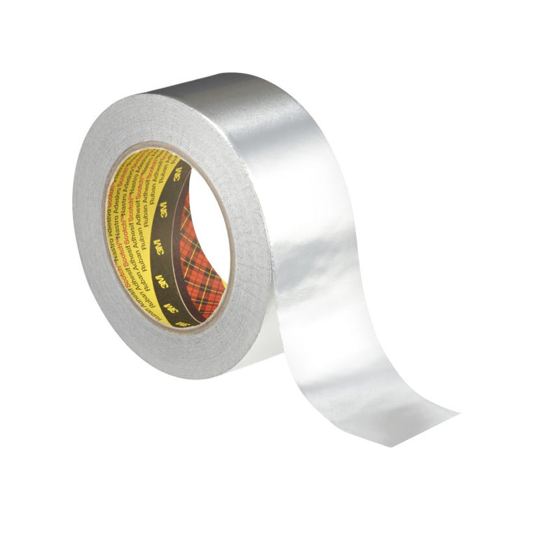 Rollo de cinta de aluminio 3M 1436 de 50mm x 50m con soporte de aluminio suave y adhesivo de caucho