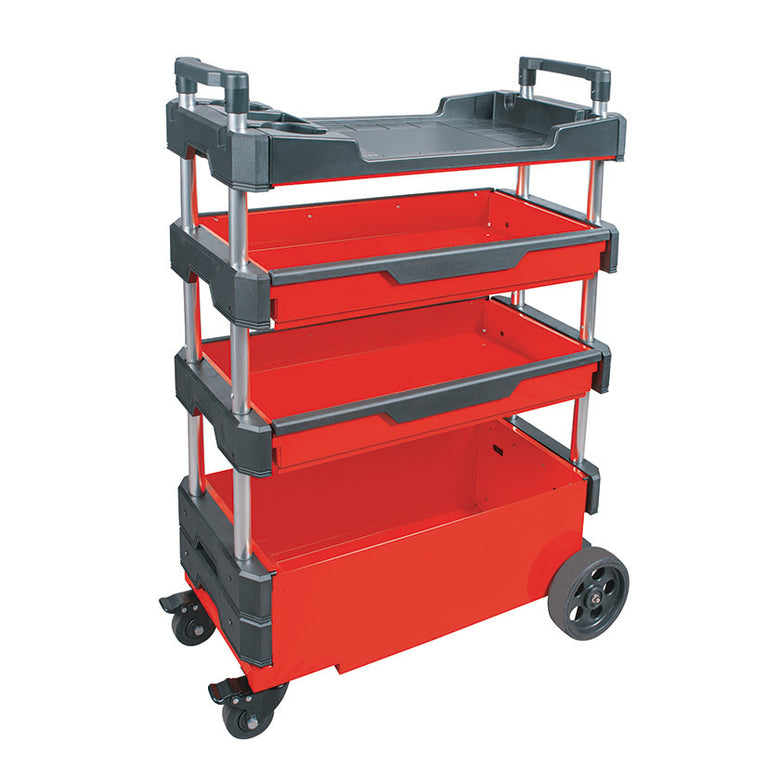 Carro de Servicio Plegable RATIO 7705 - Extensible 4 Bandejas Rígidas