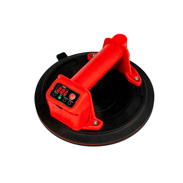 Ventosa eléctrica RUBI OCTO-USB ENERGY con mango rojo, base de goma negra y pantalla digital de presión
