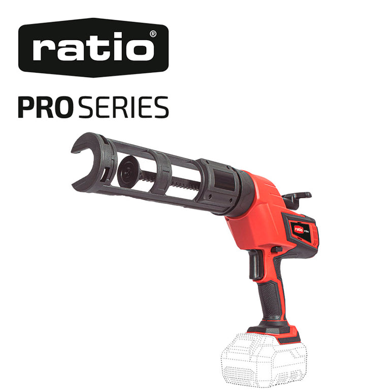 Pistola selladora a batería RATIO ProSeries 18V R-PS20-B para cartuchos de 310ml.