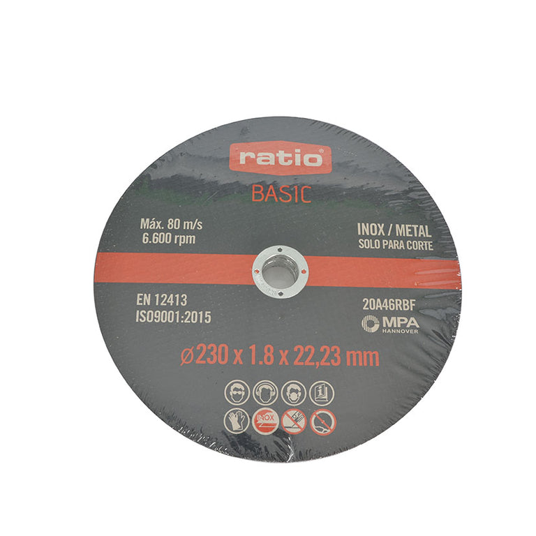 Pack Discos Corte Inox/metal Ratio Basic Ratiobasic — Discos Corte