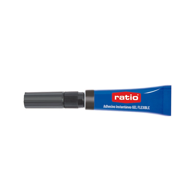 Tubo de adhesivo instantáneo gel flexible Ratio de 3 gramos con tapón de precisión negro