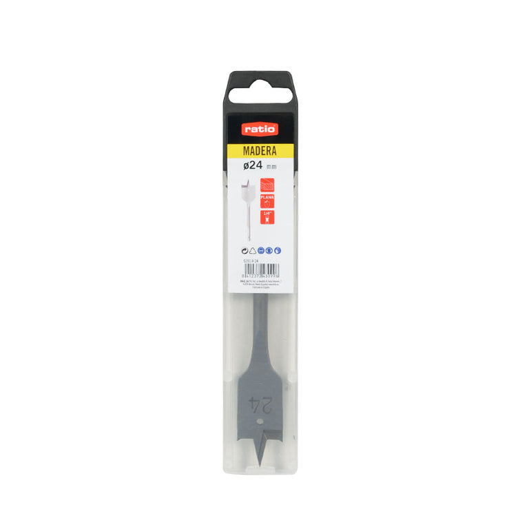 Empaque individual de broca barrena RATIO de 24 mm para maderas blandas.