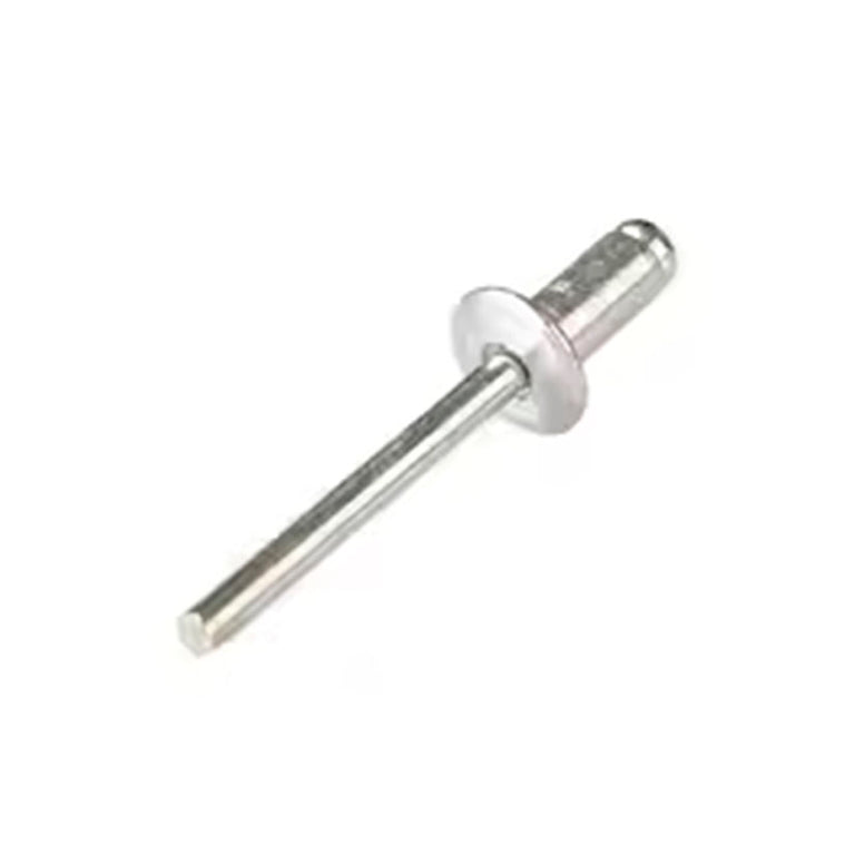 Remache de aluminio con cabeza ancha y vástago de acero para fijación mecánica