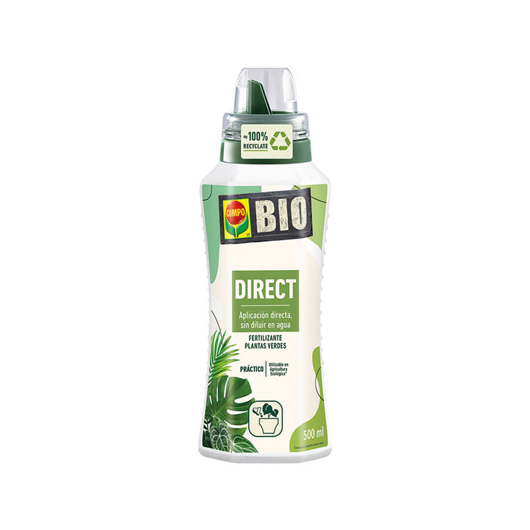 Abono COMPO BIO Direct para plantas verdes botella de 500 ml apto para agricultura ecológica