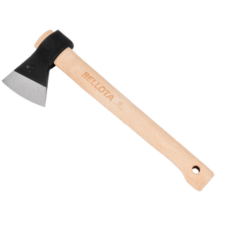 Hacha vizcaína Bellota 8130-500 C con cabeza de acero forjado negra y mango de madera de haya ergonómico