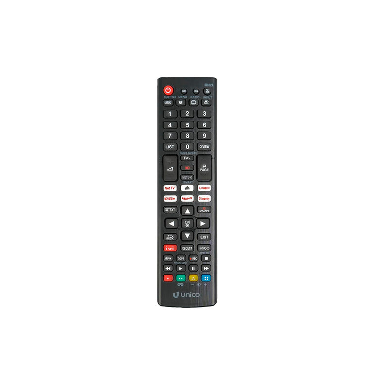 Mando a distancia UNICO para TV LG con botones para Disney+, Rakuten TV y Prime Video.