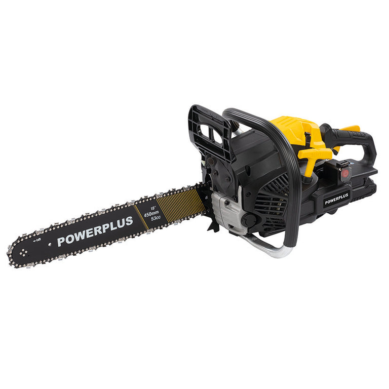 Motosierra de gasolina Powerplus POWXG10250 de 53cc con espada de 45cm y sistema de arranque eléctrico