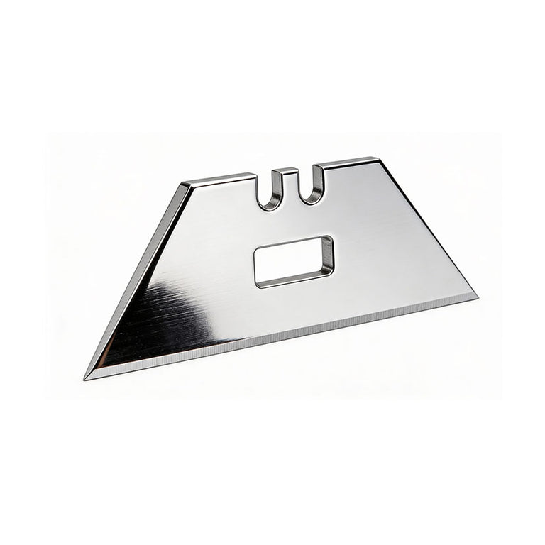 Cuchilla de acero SK5 trapezoidal de 60 mm de alta precisión para herramientas de corte y rascado.