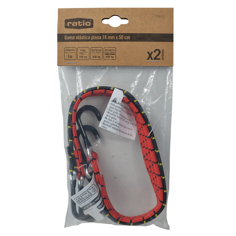 Pack 2 Pulpos Elásticos Planos RATIO 18mm