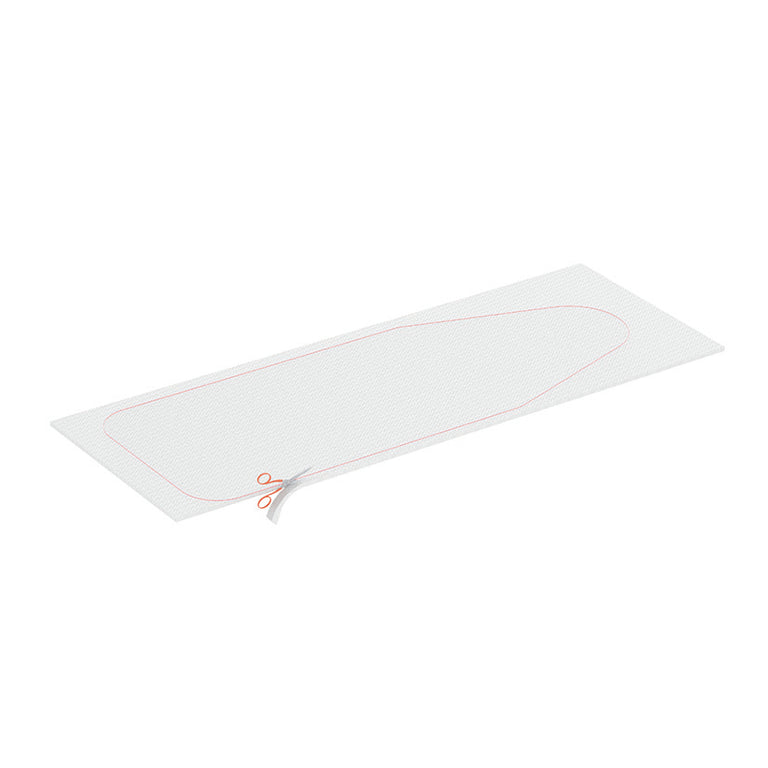 Relleno universal para tabla de planchar HABITEX de muletón blanco recortable 140x45 cm
