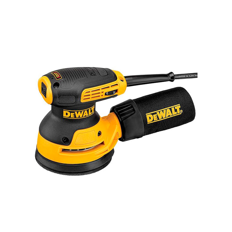 Lijadora rotorbital DeWalt DWE6423 de 280W con bolsa para polvo y regulador de velocidad