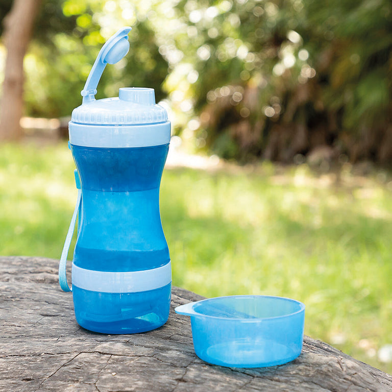 Botella 2 en 1 Comida y Agua para Mascotas