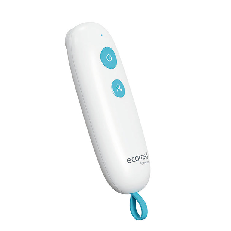 Aliviador de picaduras Ecomed IB-50E blanco con botones azules y placa cerámica