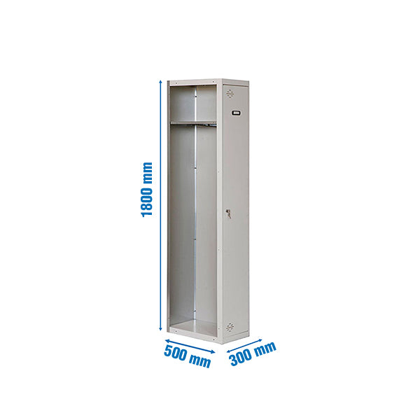 Taquilla Simonlocker DIY Single 300 Gris 1800x300x500mm (Módulo Inicial y Adicional)