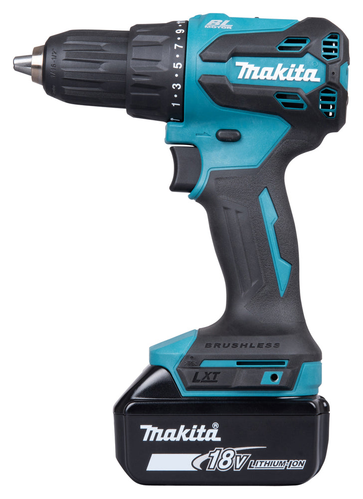 Taladro Percutor Makita DHP490SM1J 18V LXT 65Nm Brushless