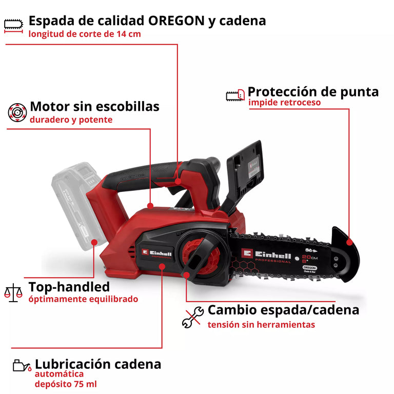 Motosierra Batería Einhell Fortexxa 18/20 TH