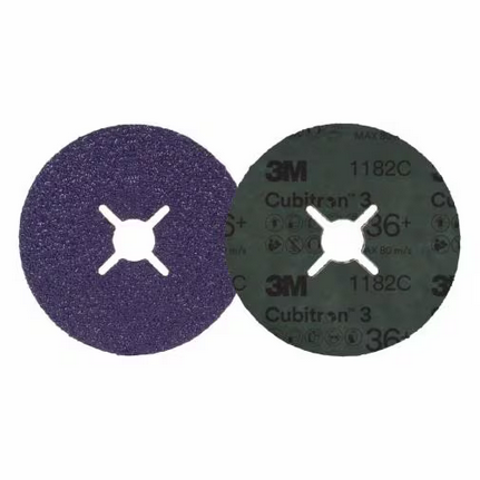 Disco de Fibra 3M™ Cubitron™ 3 para Desbaste - Grano 36+ a 80+