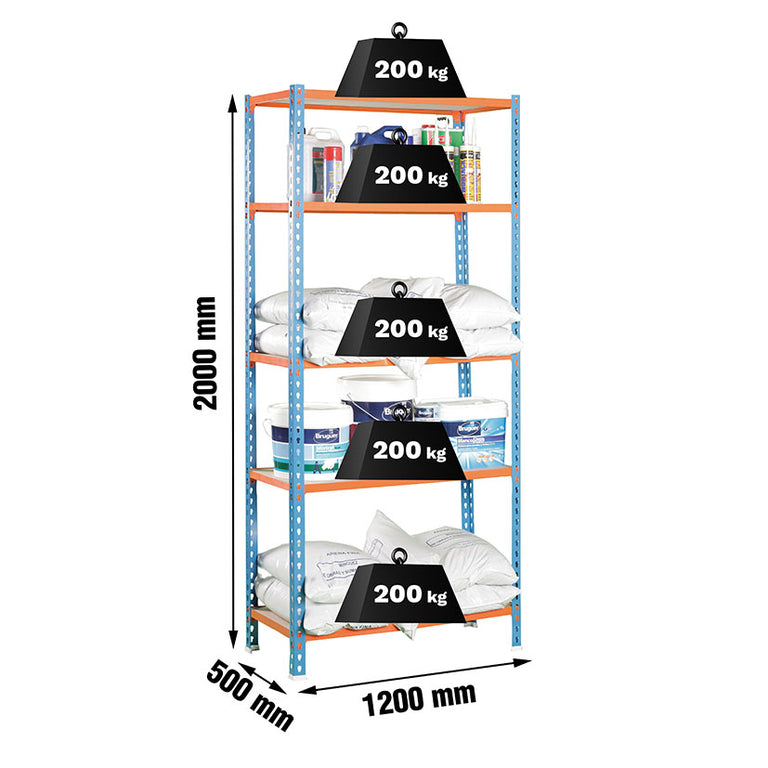Estantería Maderclick Megaplus 5/500: 1000kg de Carga y Montaje en 9 Minutos