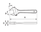 Llave Ajustable Bahco Moleta Lateral Acero Cromado