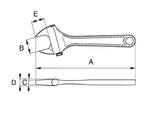 Llave Ajustable Bahco Moleta Lateral Acero Cromado