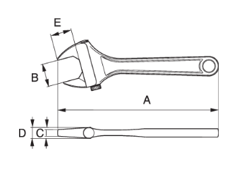 Llave Ajustable Bahco Moleta Lateral Acero Cromado